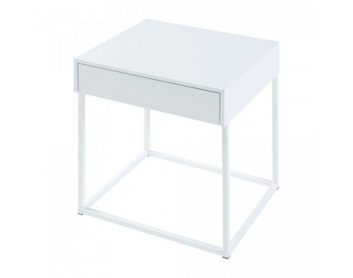 Помощна маса Rautjärvi 50x43x41cm от стомана бяла []