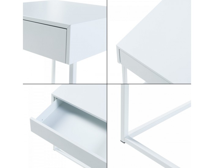 Помощна маса Rautjärvi 50x43x41cm от стомана бяла []