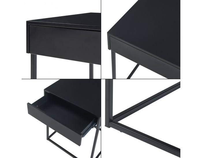 Помощна маса Rautjärvi 50x43x41cm от черна стомана []