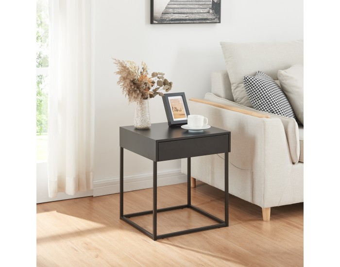 Помощна маса Rautjärvi 50x43x41cm от черна стомана []