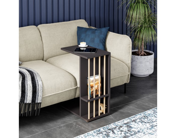 Помощна маса Siikainen 65x44x29 см Черен []