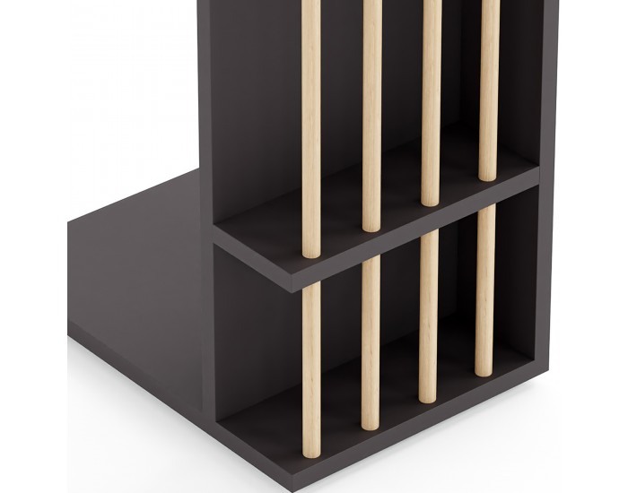 Помощна маса Siikainen 65x44x29 см Черен []