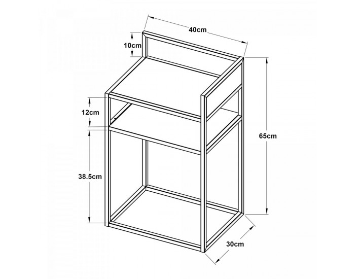 Помощна маса Riihimäki, матово бяло []