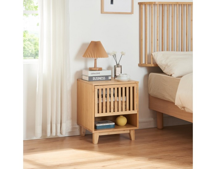 Нощно шкафче Ypäjä 50x42x39см бамбук []