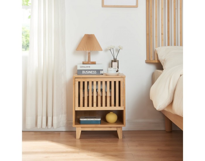 Нощно шкафче Ypäjä 50x42x39см бамбук []