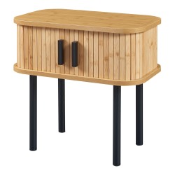 Помощна маса Tvedestrand 48x30x45 см цвят дърво/черно [] - Холни маси