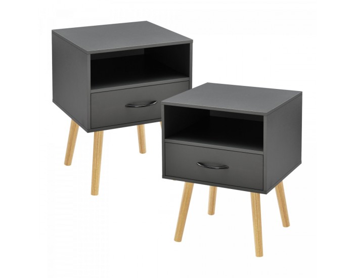 Комплект помощна масичка Gävle от 2 тъмносиви []