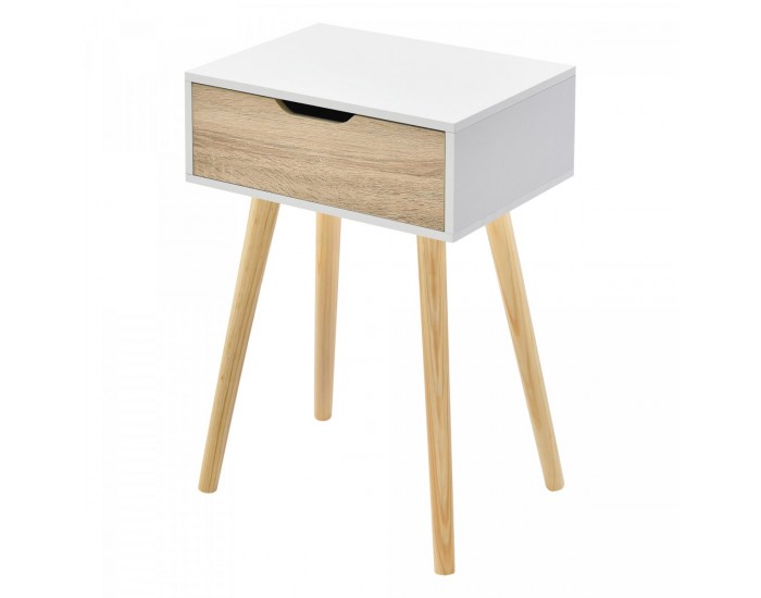 Комплект помощна маса Östersund от 2 бели/дъб []