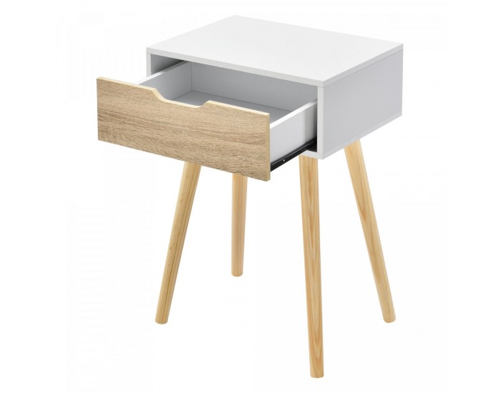 Комплект помощна маса Östersund от 2 бели/дъб []