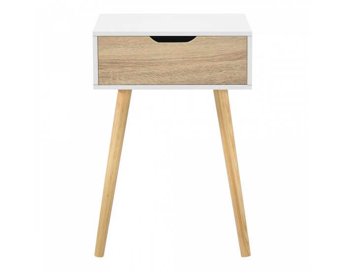 Комплект помощна маса Östersund от 2 бели/дъб []