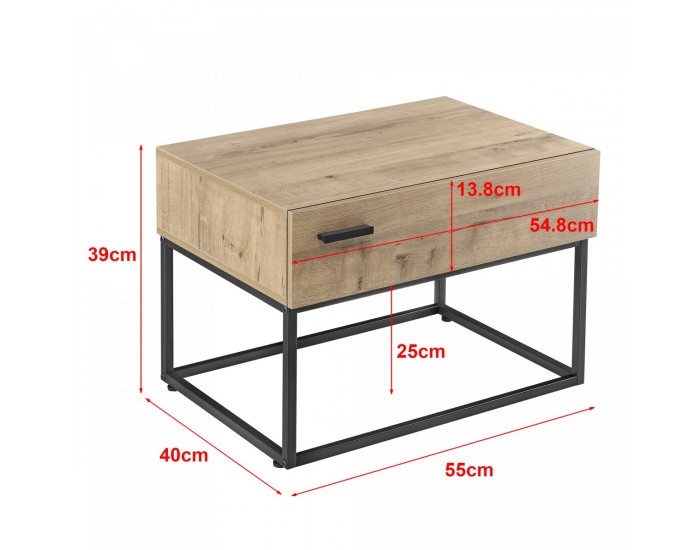 Комплект помощна масичка Hylte от 2 бр. дъб []