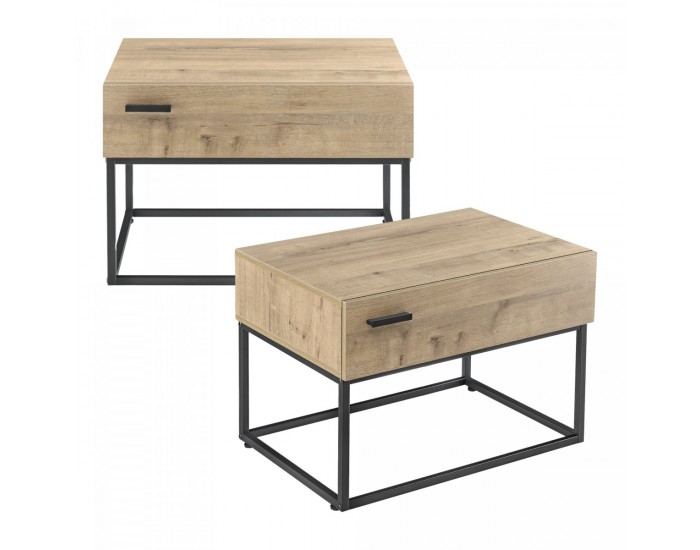 Комплект помощна масичка Hylte от 2 бр. дъб []