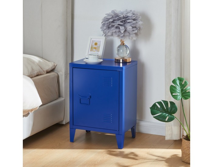 Нощно шкафче Inari дръжка за врата лява стоманена синя []