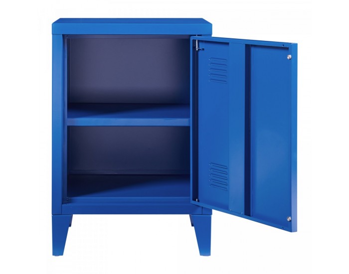 Нощно шкафче Inari дръжка за врата лява стоманена синя []