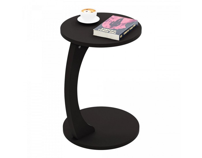 Помощна маса Holeby 56 x Ø 38 см Черен, мат []