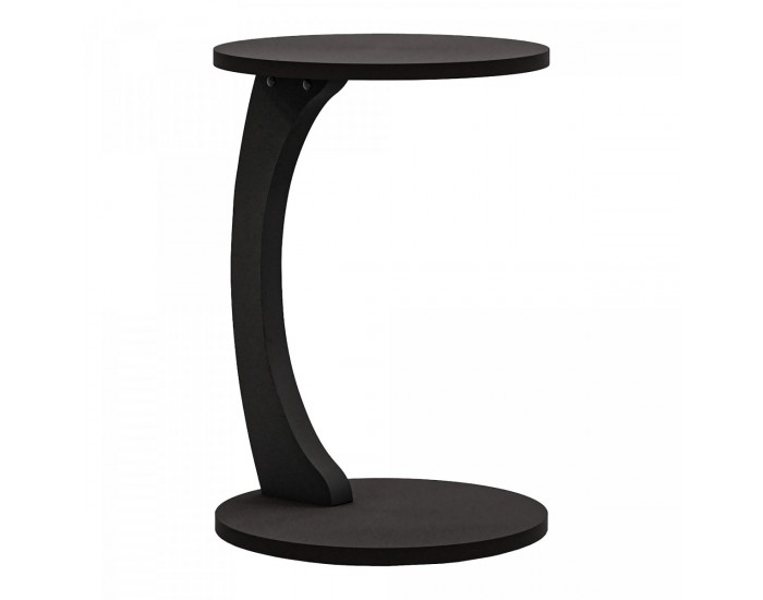 Помощна маса Holeby 56 x Ø 38 см Черен, мат []