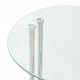 Помощна маса Ylivieska 46xØ45 см цвят хром/прозрачно стъкло []