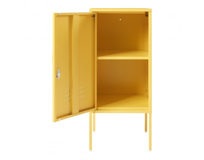 Нощно шкафче Hausjärvi 82x35x35 см стоманено жълто []