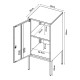 Нощно шкафче Hausjärvi 82x35x35 см стомана розово []