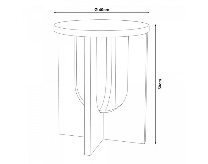 Помощна маса Kysdajore 50x40 cm Royal Blue []
