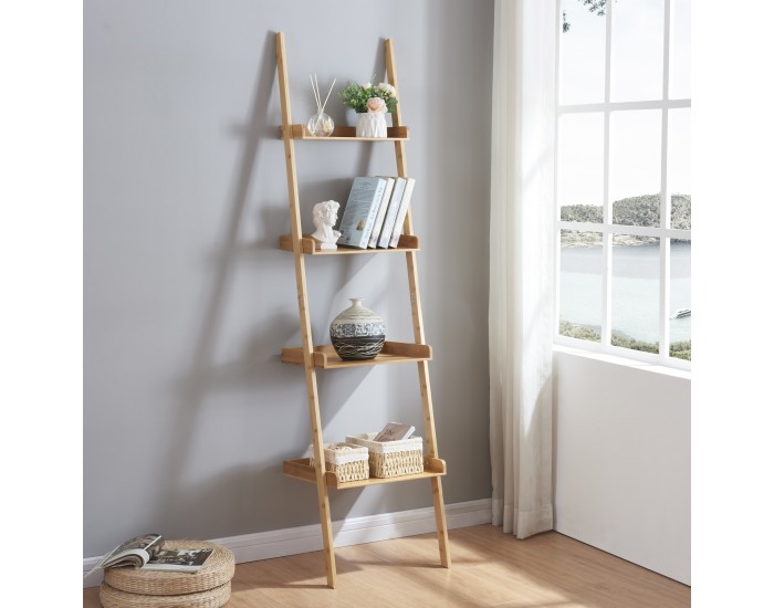 Стълба Göinge с 4 рафта от бамбук []