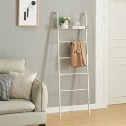 Рафт за стълба Øksnes 160x50x27,5 см бял [] - Шкафове, Витрини, Модулни секции