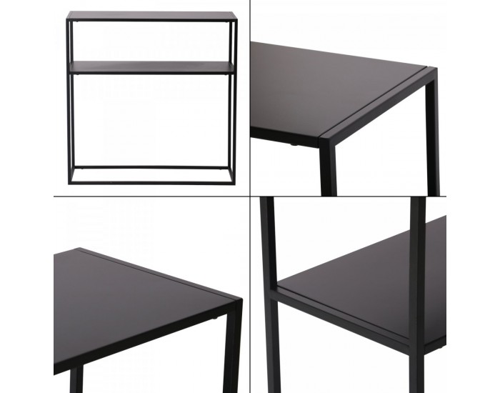 Конзолна маса Kuhmo черен метален плот []