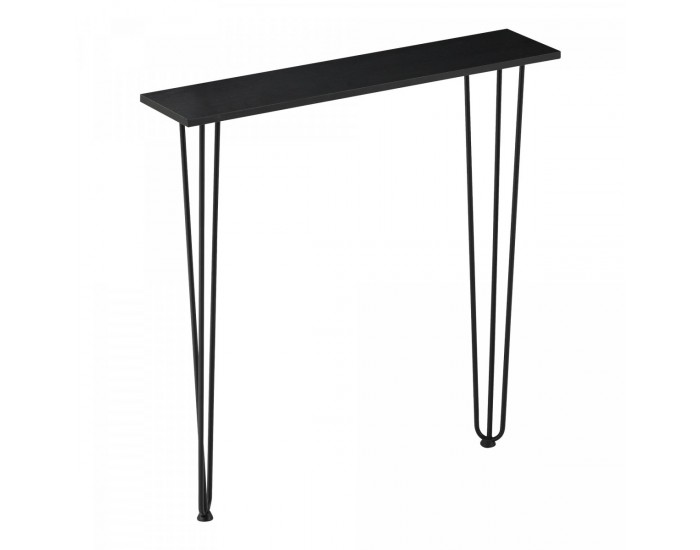 Конзолна маса Kokemäki 80x18x82 см черна []