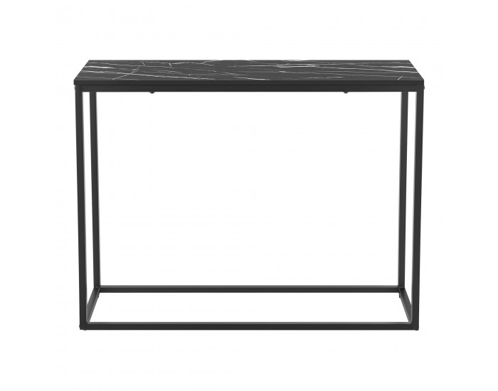 Конзолна маса Kittilä 80x100x30cm черно/мраморна визия []