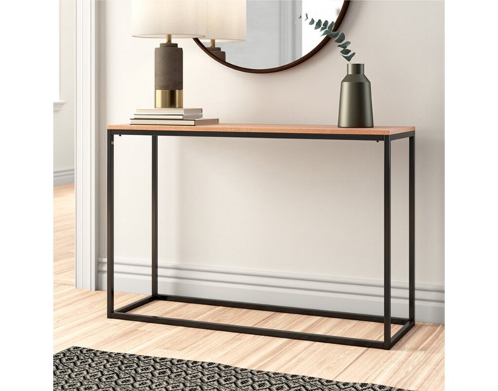 Конзолна маса Kittilä 80x100x30cm черен/изглед дъб []