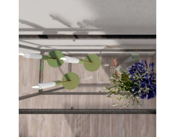 Конзолна маса Konnevesi 85x80x30cm черен/прозрачен []