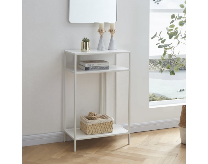 Конзолна маса Kumlinge 55x30x85 см бяла []