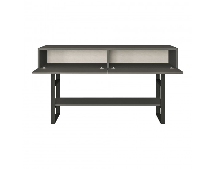 Конзолна маса Lappeenranta 139x43x76cm антрацит/черен []