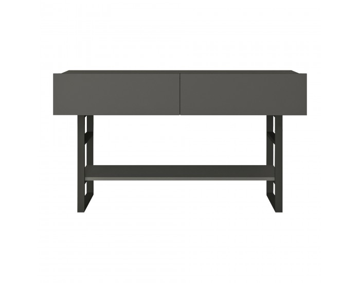 Конзолна маса Lappeenranta 139x43x76cm антрацит/черен []