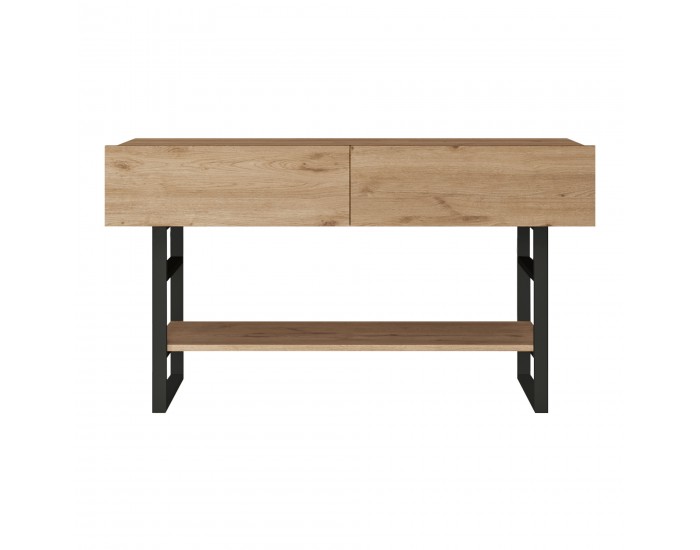 Конзолна маса Lappeenranta 139x43x76см дъб/черен []