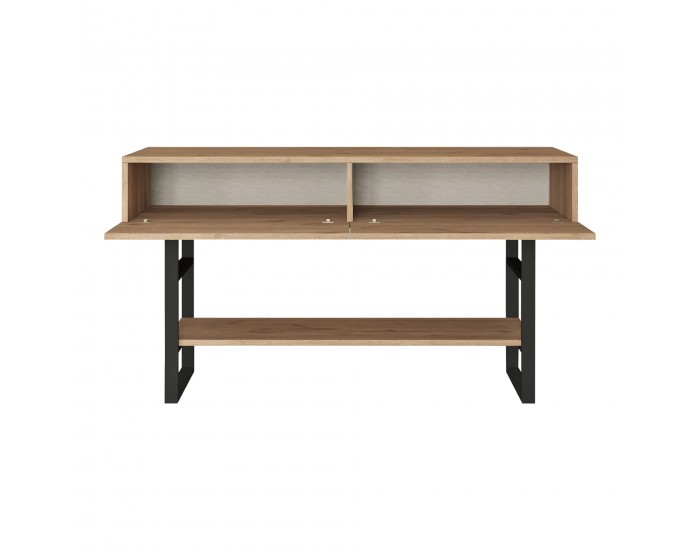 Конзолна маса Lappeenranta 139x43x76см дъб/черен []