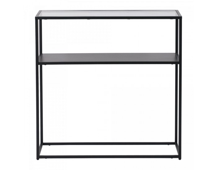 Конзолна маса Kuhmo черен стъклен плот []