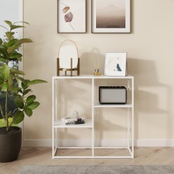 Конзолна маса Strömstad с 3 рафта, бяла [] - Холни маси