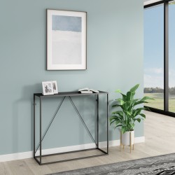 Конзолна маса Austevoll 90x30x80cm черна [] - Холни маси