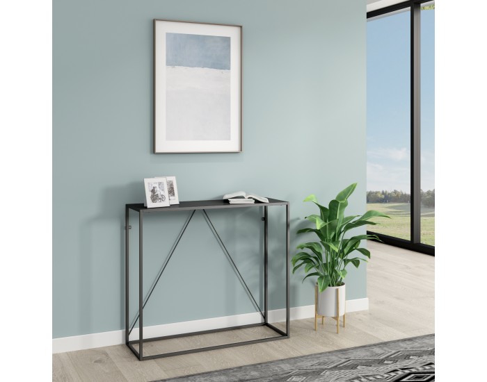 Конзолна маса Austevoll 90x30x80cm черна []