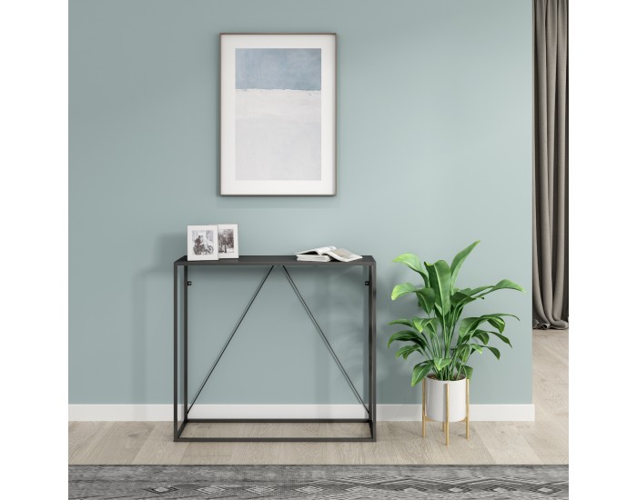 Конзолна маса Austevoll 90x30x80cm черна []