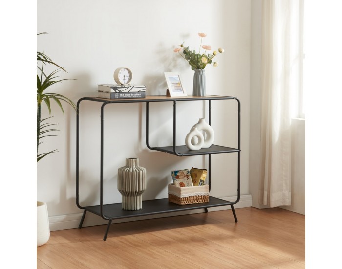 Конзолна маса Krødsherad 83x102x36cm черно/дъб []