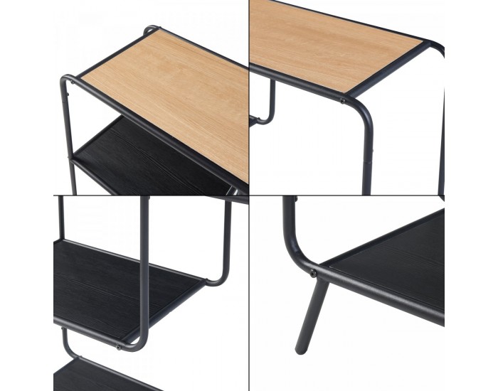 Конзолна маса Krødsherad 83x102x36cm черно/дъб []