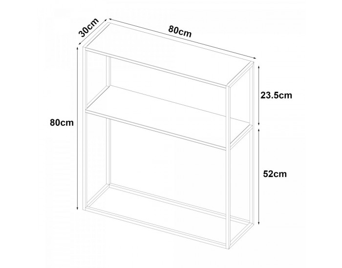 Конзолна маса Kuhmo бял метален плот []