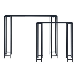 Конзолна маса Ørsta комплект от 2 черни [] - Холни маси