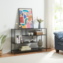 Конзолна маса Oxelösund 120x33x80 см черна [] - Холни маси