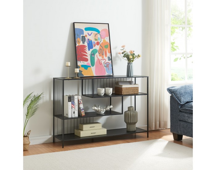 Конзолна маса Oxelösund 120x33x80 см черна []