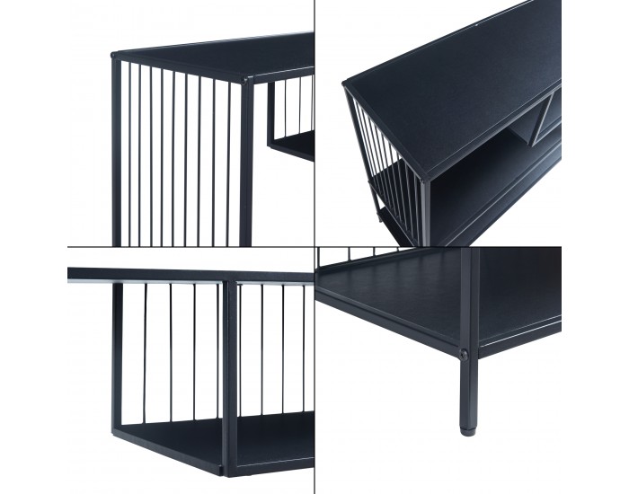 Конзолна маса Oxelösund 120x33x80 см черна []