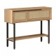 Конзолна маса Kvænangen 100x30x76 cm вид дъб/ратан []