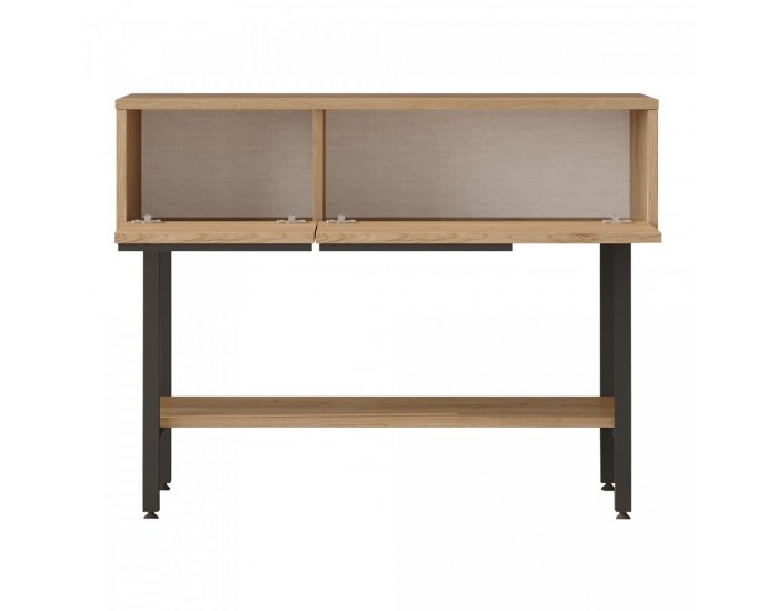 Конзолна маса Kvænangen 100x30x76 cm вид дъб/ратан []